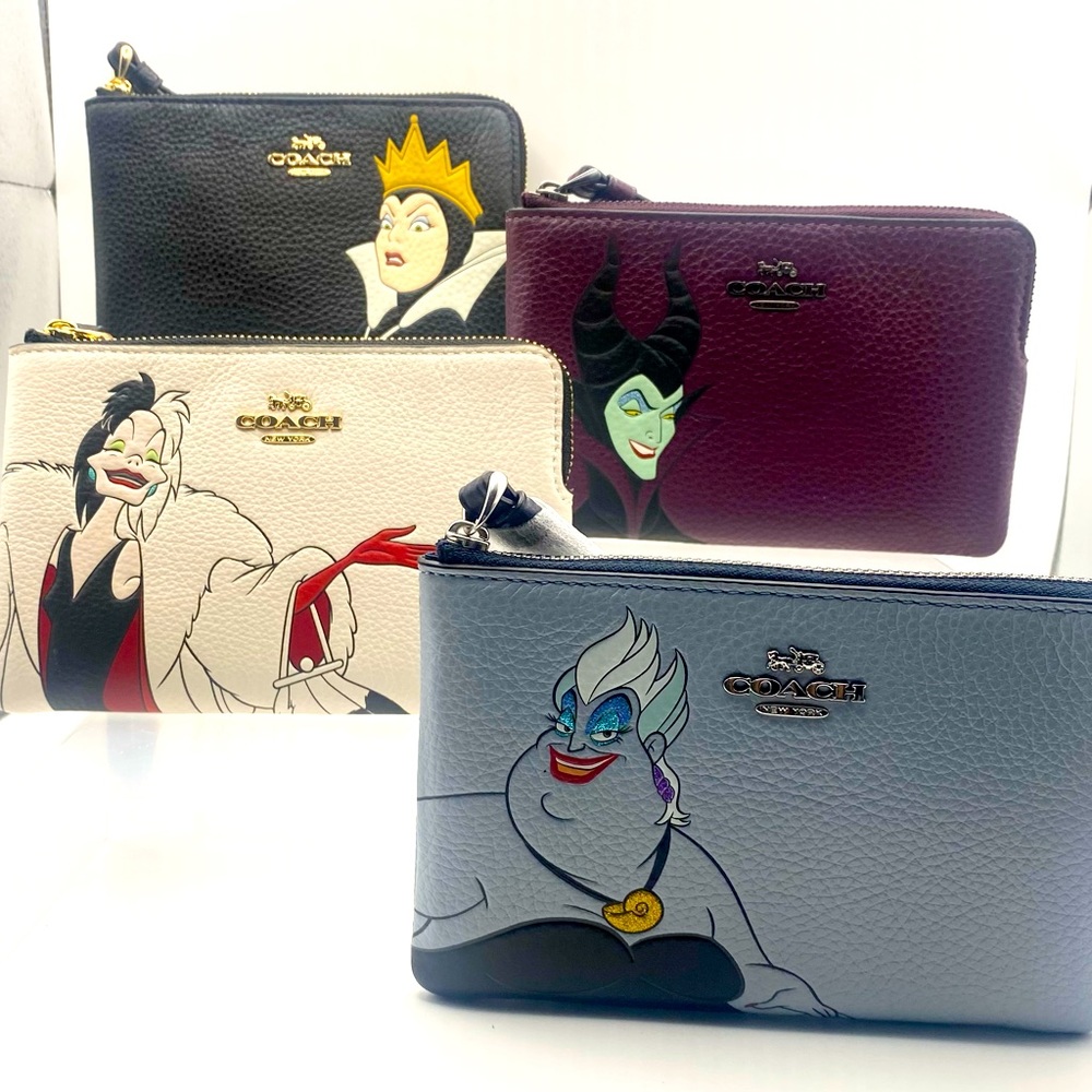 Limited Edition Disney X Coach Corner Zip Wristlet Bundle